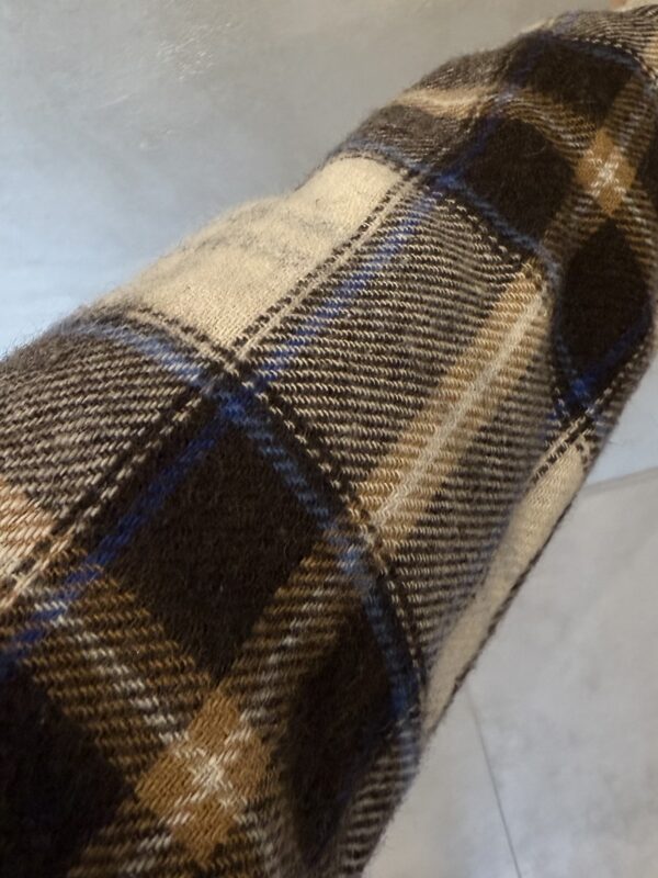 IMG_5221 Koszula w kratę 100% bawełna czekoladowo - niebieska