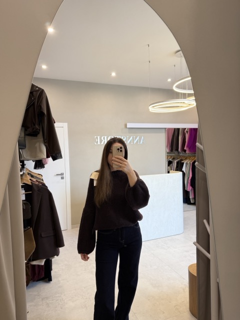 IMG_5308 Średni Sweter z bufiastym rękawem