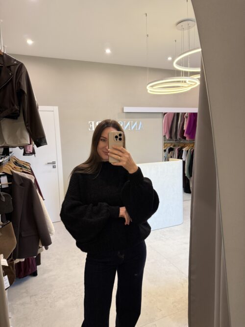 IMG_5462 Sweter oversizowy rękaw czarny