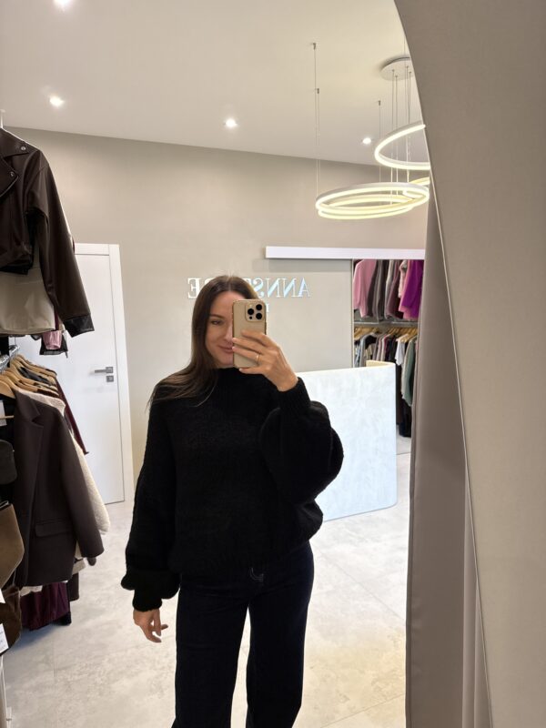 IMG_5463 Sweter oversizowy rękaw czarny