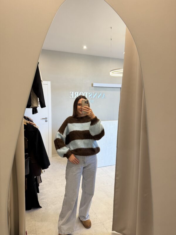 IMG_6849 Sweter pasy błękit-czekolada