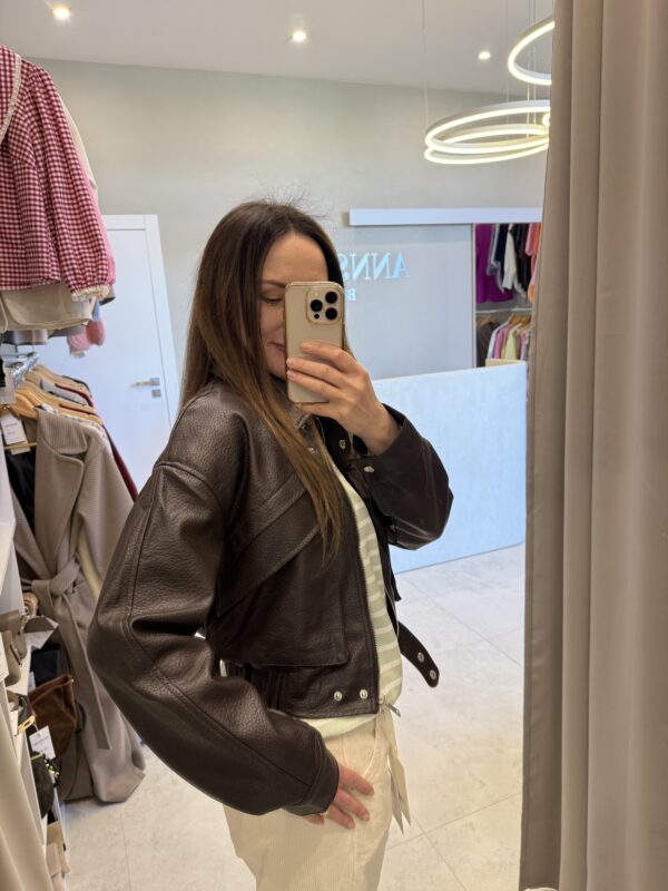 Kurtka ramoneska czekoladowa M/L