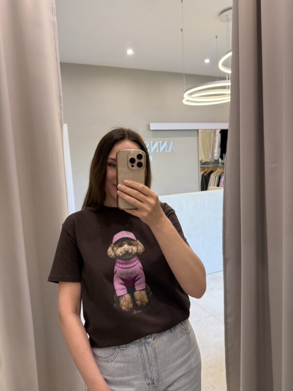 T-SHIRT PIESEK RÓŻ