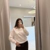 bluza polo w paski różowe